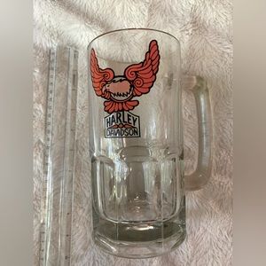 Classic Harley Davidson Beer Glass Mug Stein - 8" Tall With Handle
